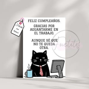 Gift for her/him - Original birthday card - Tarjeta cumpleaños original y divertida para amigos y familiares.
