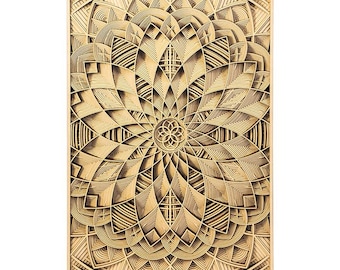 Kaufen Sie 1 und erhalten Sie 1 GRATIS3D-Schichtholz-Mandala-Wandkunst, geometrisches Lindenholz-Dekor