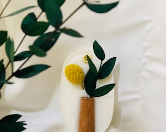 Mit Blumenduft befüllte Soja-Wachstabletten: Getrocknete Blumen, umweltfreundlicher Schrankerfrischer