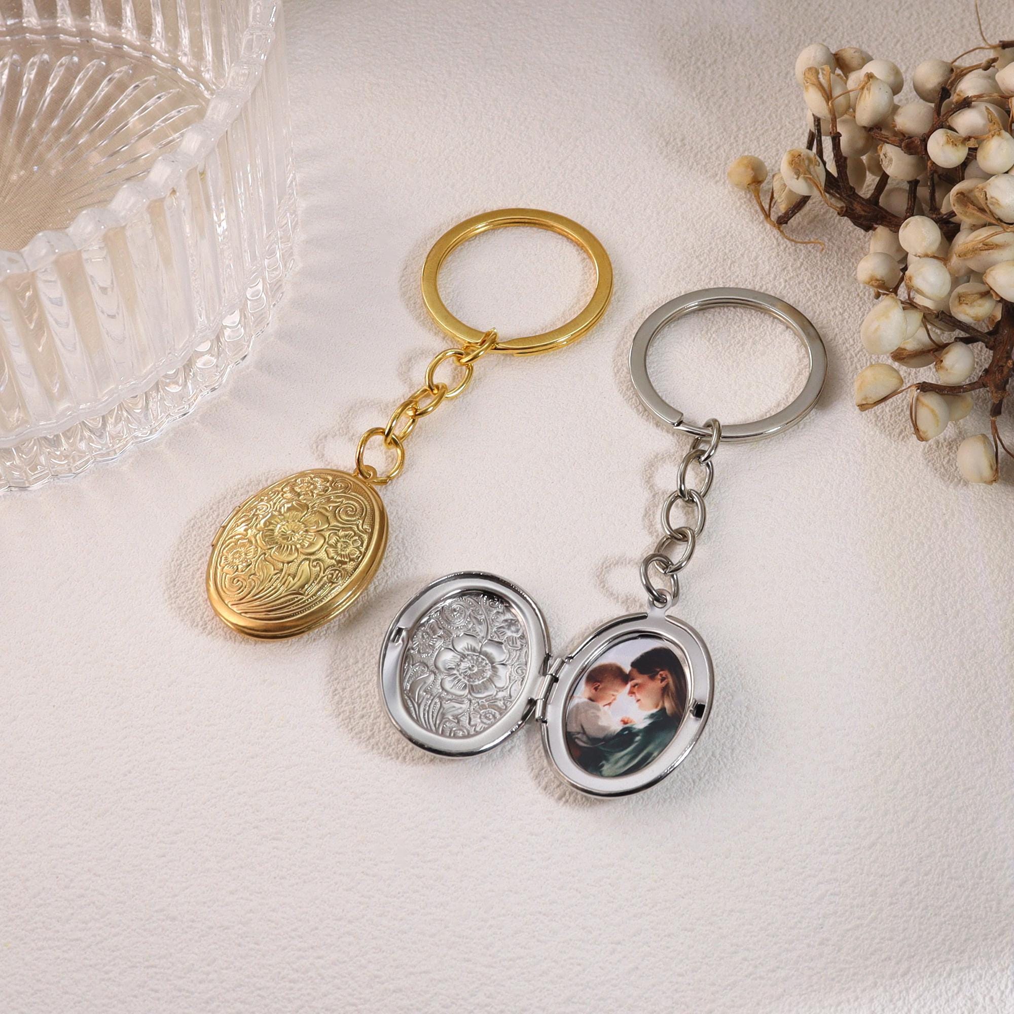 Custom Vintage Locket Keychain With Photo,photo Locket Keychain