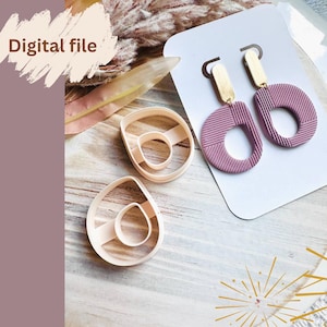 STL Polymer Clay Organic Earring Cutter File – 3D Printable Jewelry Making Tool – Digital Download – Instant Download - Digital File