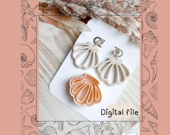 Shell Polymer Clay Earring Cutter STL File – 3D Printable Jewelry Making Tool – Digital Download, Digital File, Digital file clay cutter