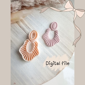 Boho STL Polymer Clay Earring cutter– 3D Print File, Instant Download, Jewelry Tool 3D Printable Jewelry Making Tool, Digital File