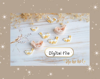 STL Christmas Bird Polymer Clay Cutter Digital File | Holiday Clay Cutter STL | Festive Dove Shape for Earrings & Crafts