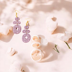 Bio Donut Clay Cutter Set mit Bohranleitung, Bio-Ton Cutter Set, Donut Clay Ohrringe, Werkzeuge zur Ohrringherstellung