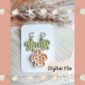 Turtle Polymer Clay Earring Cutter STL File – 3D Printable Jewelry Making Tool – Digital Download, Digital File, Digital file clay cutter