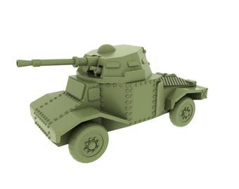 AMD 176 | 15mm WW2 Miniature | tank, model, painting, 3D print, wargame, tabletop, game, WWII, French