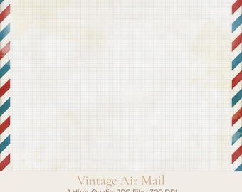 Vintage Air Mail Paper - 12x12 Printable and Digital
