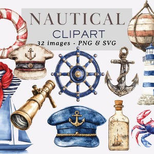 Nautical Clipart PNG Marine Clipart Png Travel Clipart Lighthouse Clipart Nautical Sailor Clipart Png Nautical PNG Marine PNG Commercial Use