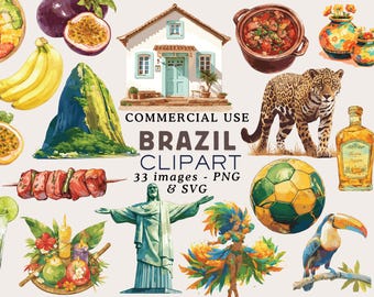 Brazil Clipart Brazil Travel Clipart Brazil Stickers Brazil Illustrations Brazil PNG Landmark PNG Vacation Clipart Adventure Commercial Use