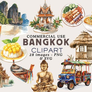 Bangkok Clipart Thailand Clipart Thailand Sceneries Travel Clipart Bangkok Png Landmark Clipart Phuket Asia Clipart Asia PNG Commercial Use