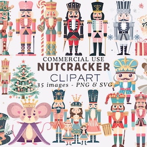 Nutcracker Clipart PNG Christmas Nutcracker Soldier Clipart Bundle Classic Christmas PNG Holiday Nutcracker PNG Toy Soldier Clip Art