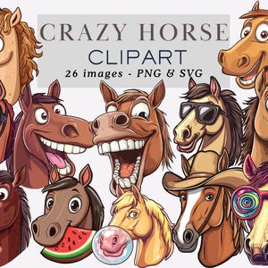 Crazy Horse Clipart Silly Horse Clipart Horse Graphics Funny Horse Clipart Horse Illustrations Funny Horse Face Clipart Watercolor Horse Png