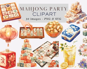 Mahjong Party Clipart PNG Mahjong Clipart Bundle Png Chinese tile Game PNG Mahjong Tiles Clipart Mahjong PNG Mahjong Graphics Commercial Use