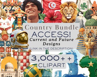 Country Clipart Bundle Png Landmark Clipart Asia Clipart Europe Clipart Clipart Shop Bundle Landmark PNG Asia Png Europe PNG Commercial Use