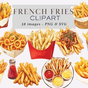 French Fries Clipart Png Fast Food Clipart Fast Food PNG French Fries PNG Food Clipart Junk Food Clipart Food Graphics Food Commercial Use