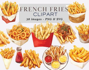 French Fries Clipart Png Fast Food Clipart Fast Food PNG French Fries PNG Food Clipart Junk Food Clipart Food Graphics Food Commercial Use