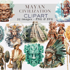 Mayan Civilization Clipart Mayan Civilization Graphics Mayan Civilization Ancient Maya Clipart Mayan Clipart Mexican Clipart Commercial Use