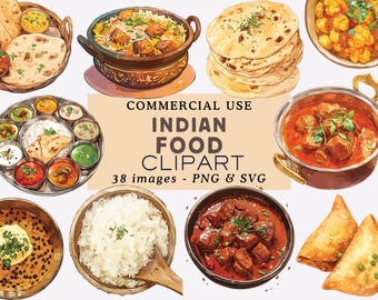 Indian Food Clipart PNG Indian Food PNG Indian Food Poster Indian Cuisine Clipart India Meal PNG Indian Food Illustration Indian Food Menu