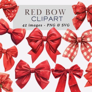 Coquette Red Bow Clipart Red Ribbon Bow Clipart Red Bow PNG Coquette Bow Clipart Girly Clipart Red Coquette Bow Holiday Bow Commercial Use
