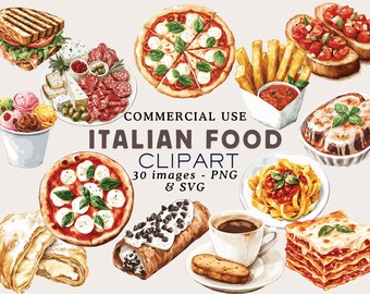 Italian Food Clipart Italy Food Clipart Italy Clipart Italian Clipart Italian Food PNG Italian Food Graphics Travel Clipart Commercial Use