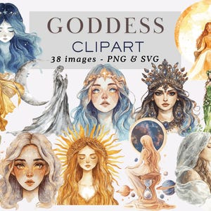 Aquarelle déesse Clipart déesse noyau Clipart mythologie grecque Clipart déesse Sticker déesse Png sombre déesse Clipart PNG usage commercial