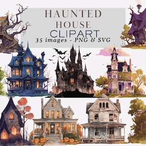 Haunted House Clipart PNG Witch House Clipart Haunted House PNG Halloween Clipart PNG Halloween Junk Journal Halloween Images Commercial Use