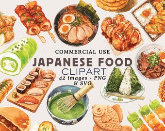 Clipart de comida japonesa PNG Clipart de comida japonesa Clipart de bocadillos japoneses Clipart de Japón Comida japonesa PNG Clipart de bocadillos salados de Japón Comercial