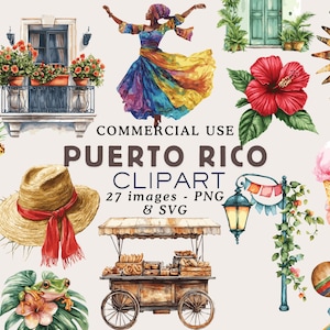 Puerto Rico Clipart PNG Puerto Rico PNG Puerto Rico Graphics Puerto Rico Illustrations Travel Clipart Country Clipart Commercial Use