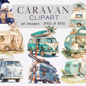 Schattig caravan clipart camper trailer clipart camping clipart caravan PNG caravan graphics camper clipart camper PNG commercieel gebruik