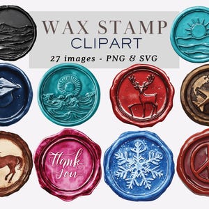 Wax Seal Stamp Clipart Wax Clipart Seal Clipart Invitation Clipart Junk Journal Clipart Wax Seal Stamp PNG Wax PNG Seal PNG Commercial Use