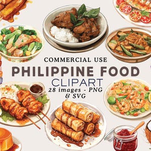 Philippine Food Clipart Philippines Clipart Filipino Clipart Filipino Food Clipart Filipino Graphics Filipino PNG Food PNG Commercial Use