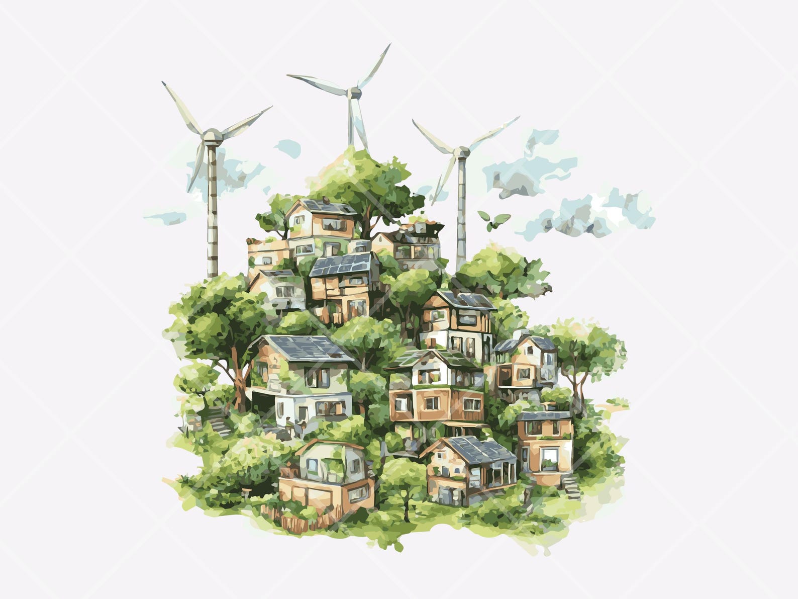 Solarpunk Clipart Terrafuture Clipart Futuristic Clipart Future Clipart ...