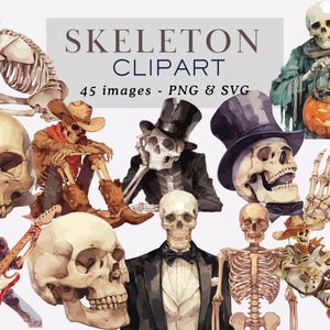 Skeleton Clipart Halloween Clipart Skeleton Png Skeleton Graphics Halloween Graphics Skull Clipart Spooky Clipart Skull PNG Commercial Use