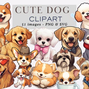 Süßer Hund Clipart Hund Grafiken Hund Illustrationen Welpe Clipart Hund Png Hunde geschnitten Datei