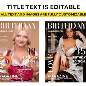 Custom Birthday Magazine | Birthday Gift For Friends | Best Friend Birthday Magazine Template | Personalized Gift | Sister Gift | Magazines