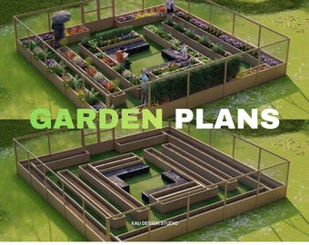 Enclosed Raised Garden Bed Plans – 30x30 DIY Sheltered Garden with Fence (PDF)