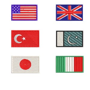 Premium 10 Flag Embroidery Designs – Digital Download | USA, UK, Germany & World Flags Machine Embroidery Files