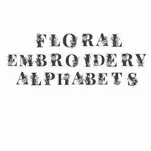 Uppercase Floral Embroidery Design – Digital Download | Simple & Custom Letter Machine Embroidery Files