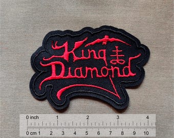 Toppa ricamata con scritta King with Crown Black, per abbigliamento e camicia, termoadesiva