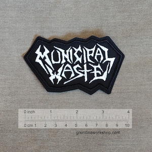 Municipal Waste band patch embroidered Crossover thrash metal patches for battle jacket