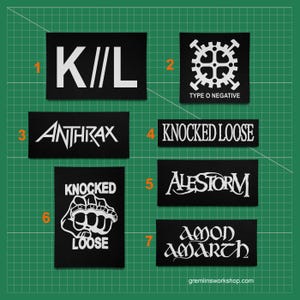 Denim Band Logo Patch: Sew-On Canvas for Jacket, Vest, Cap