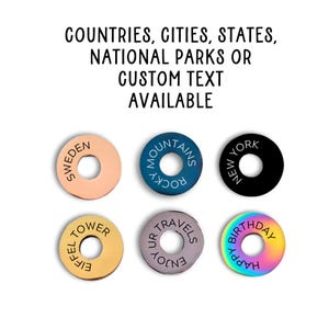 Custom Travel Memory Keychain | Collect Country & City Rings from Your Adventures