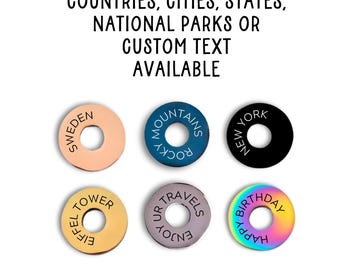 Custom Travel Memory Keychain | Collect Country & City Rings from Your Adventures