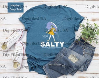 Salty Girl Tee PNG, Damen Trendy Tshirt Digitale Datei, Salty Png für Tshirt und Sweatshrit