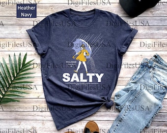 Salty Girl Tee PNG, Women's Trendy Tshirt Digital File, Salty Png for Tshirt and Sweatshrit
