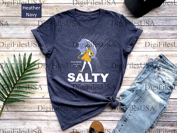 Salty Girl Tee PNG, Women's Trendy Tshirt Digital File, Salty Png for Tshirt and Sweatshrit
