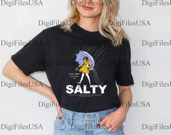 Salty Girl Tee PNG, Damen Trendy Tshirt Digitale Datei, Salty Png für Tshirt und Sweatshrit