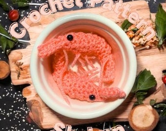 Shrimp Amigurumi Crochet Pattern | DIY Plush Sea Animal (PDF Pattern)