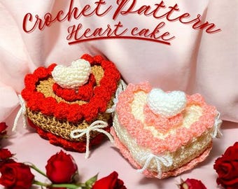 Heart Cake Crochet Pattern PDF | Amigurumi gift for Valentine's day, Handmade plush toy